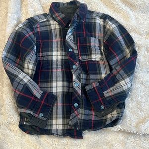 100% cotton, flannel button up shirt by Bit’z Kids, size 5/6